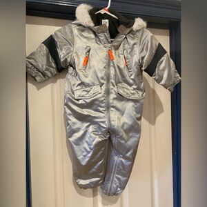 Vintage Silver Fleece Lined Baby Gap Snowsuit size 2 years 2T
